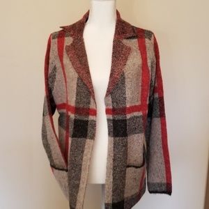 Joseph A Notch Lapel Marled Stride Cardigan